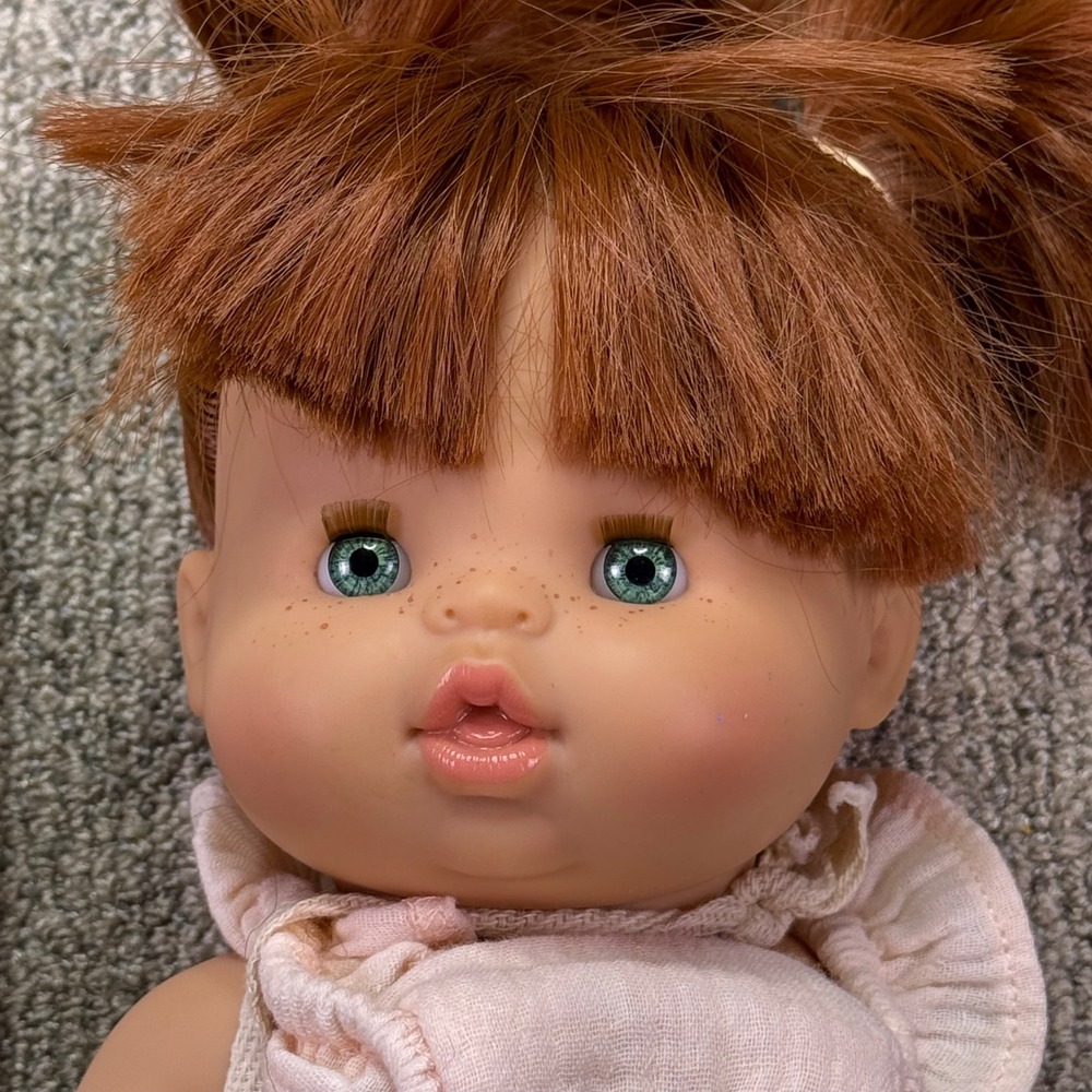 Minikane Gabrielle Gordis Doll Red Hair Green Eyes 13" with Lou Romper
